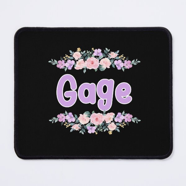 Item preview, Purple Flower Gage Name Label (Black) designed and sold by NormadWorld.