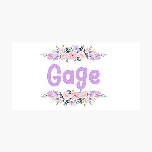 Item preview, Purple Flower Gage Name Label  designed and sold by NormadWorld.