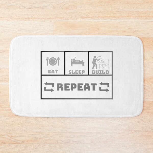 Item preview, Eat sleep build repeat   designed and sold by Creativedsigna.