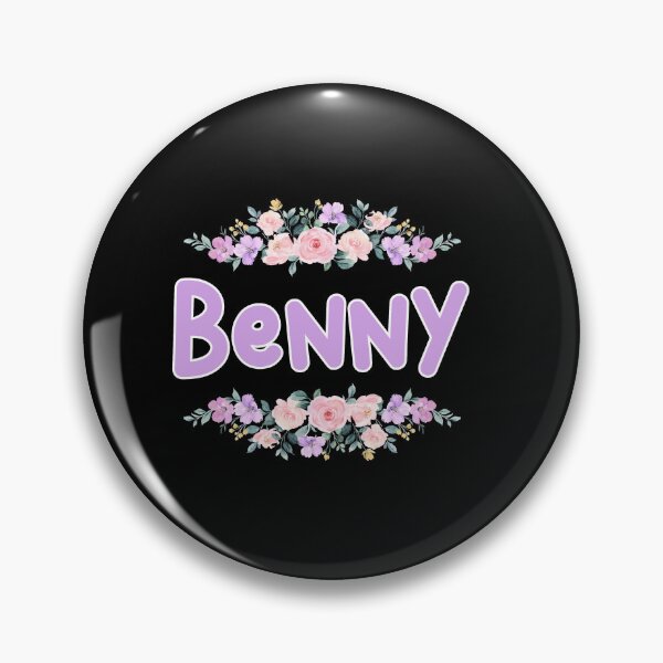 Item preview, Purple Flower Benny Name Label (Black) designed and sold by NormadWorld.