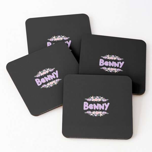 Item preview, Purple Flower Benny Name Label (Black) designed and sold by NormadWorld.
