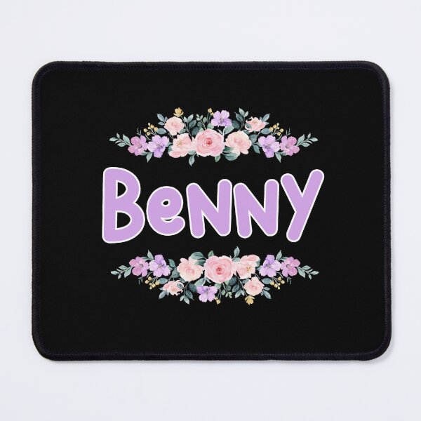Item preview, Purple Flower Benny Name Label (Black) designed and sold by NormadWorld.