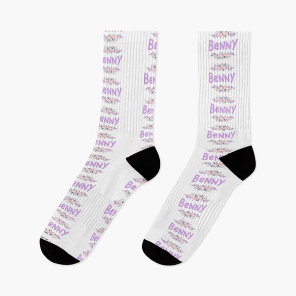 Item preview, Purple Flower Benny Name Label designed and sold by NormadWorld.