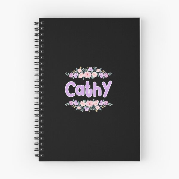 Item preview, Purple Flower Cathy Name Label (Black) designed and sold by NormadWorld.