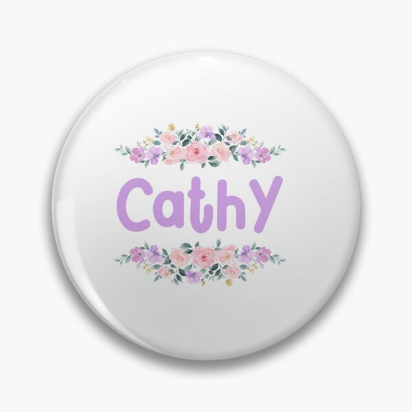 Item preview, Purple Flower Cathy Name Label  designed and sold by NormadWorld.