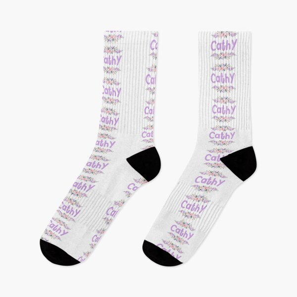 Item preview, Purple Flower Cathy Name Label  designed and sold by NormadWorld.