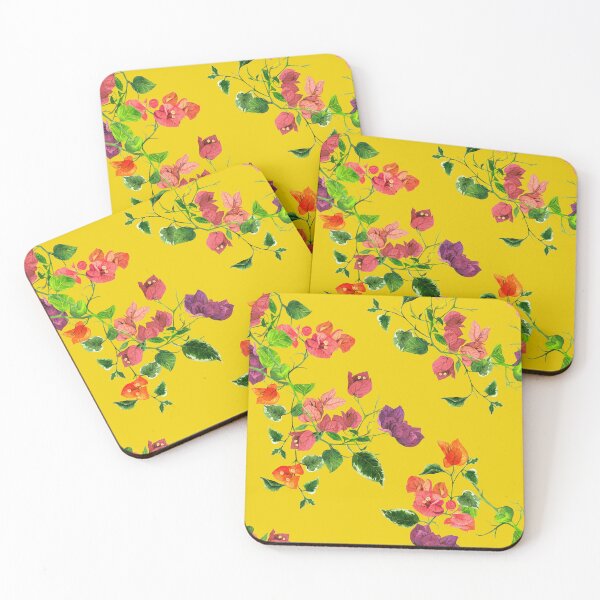 Item preview, Blooms in Watercolor: Hand-Painted Bougainvillea Elegance: Yellow designed and sold by Hadamundo.