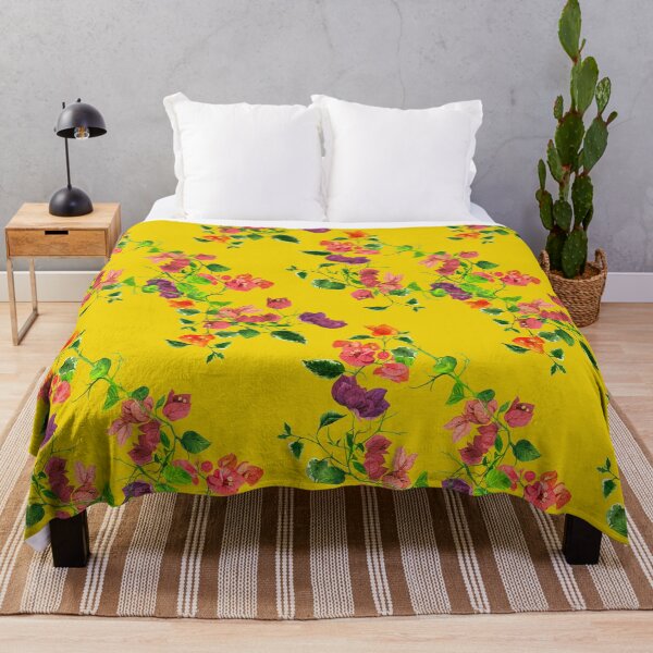 Item preview, Blooms in Watercolor: Hand-Painted Bougainvillea Elegance: Yellow designed and sold by Hadamundo.