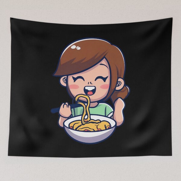 Item preview, Girl Eating Spaghetti designed and sold by NNisu.