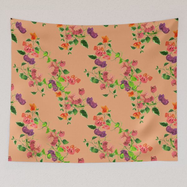 Item preview, Blooms in Watercolor: Hand-Painted Bougainvillea Elegance: Old rose designed and sold by Hadamundo.