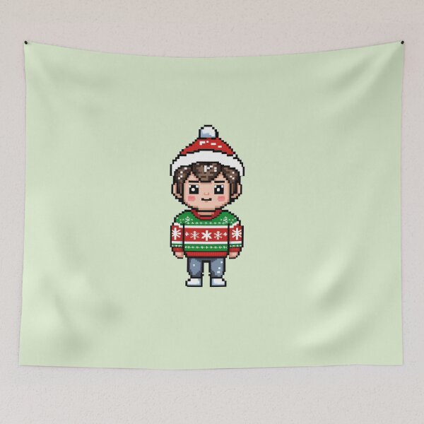 Item preview, Christmas Boy In Pixel Style designed and sold by Itsheartshop.
