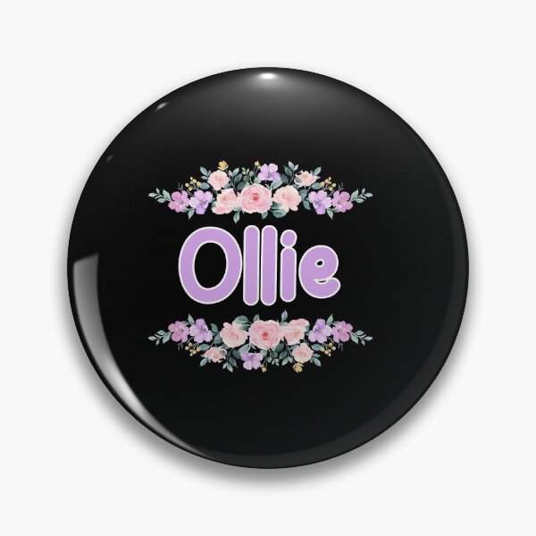 Item preview, Purple Flower Ollie Name Label (Black) designed and sold by NormadWorld.