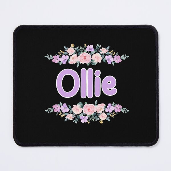 Item preview, Purple Flower Ollie Name Label (Black) designed and sold by NormadWorld.