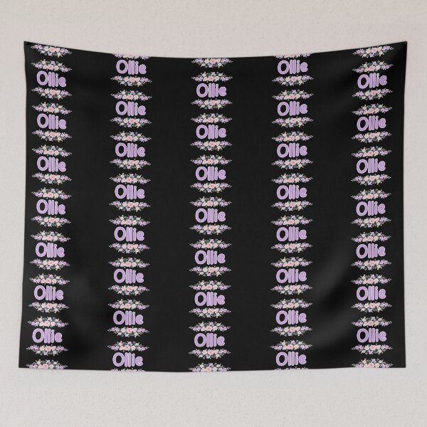 Item preview, Purple Flower Ollie Name Label (Black) designed and sold by NormadWorld.