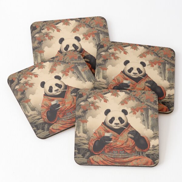 Item preview, UKIYO-E Panda smokes a cigar designed and sold by AlexArtCollega.