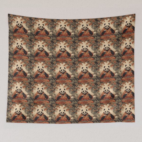 Item preview, UKIYO-E Panda smokes a cigar designed and sold by AlexArtCollega.