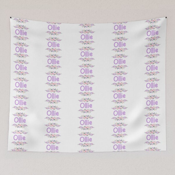 Item preview, Purple Flower Ollie Name Label  designed and sold by NormadWorld.