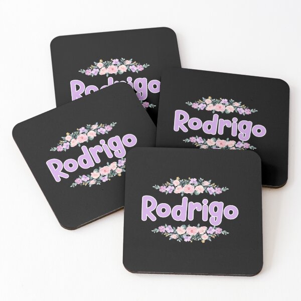 Item preview, Purple Flower Rodrigo Name Label (Black) designed and sold by NormadWorld.