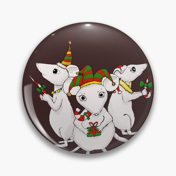 Item preview, Rats at Christmas with candy cane weapons  designed and sold by QueenOfCorn.
