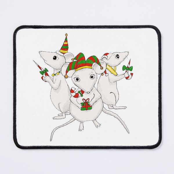 Item preview, Rats at Christmas with candy cane weapons designed and sold by QueenOfCorn.