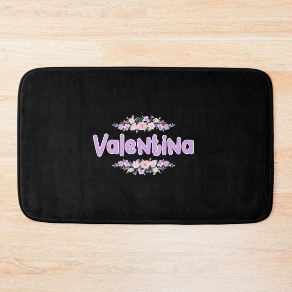 Item preview, Purple Flower Valentina Name Label (Black) designed and sold by NormadWorld.