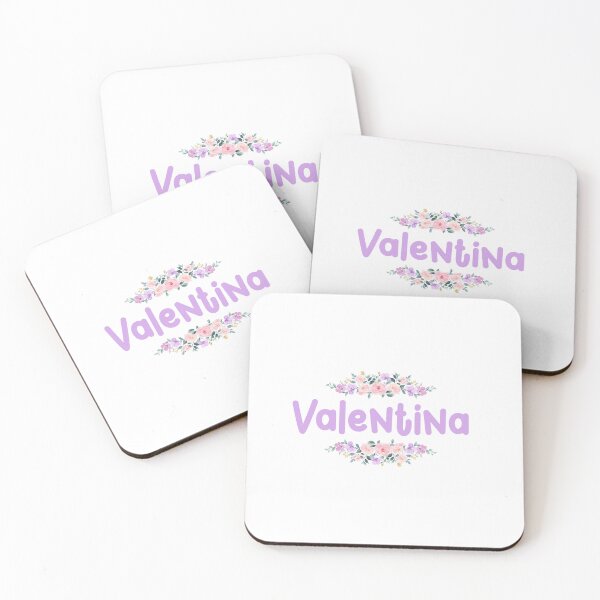 Item preview, Purple Flower Valentina Name Label  designed and sold by NormadWorld.