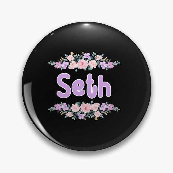 Item preview, Purple Flower Seth Name Label (Black) designed and sold by NormadWorld.