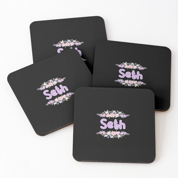 Item preview, Purple Flower Seth Name Label (Black) designed and sold by NormadWorld.