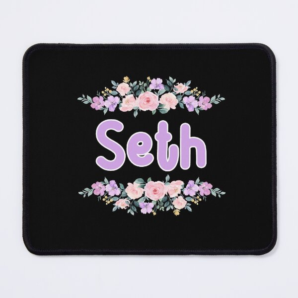 Item preview, Purple Flower Seth Name Label (Black) designed and sold by NormadWorld.