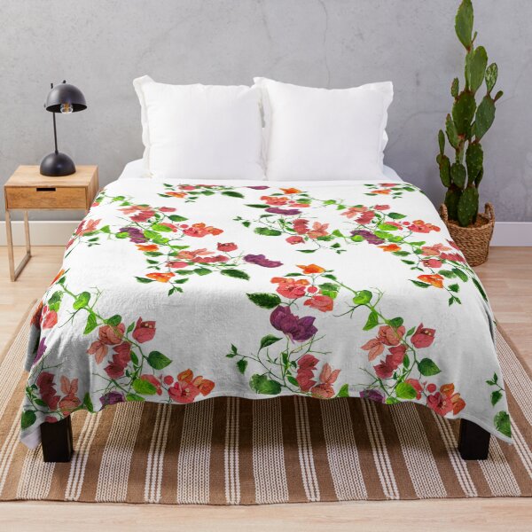 Item preview, Blooms in Watercolor: Hand-Painted Bougainvillea Elegance: White designed and sold by Hadamundo.