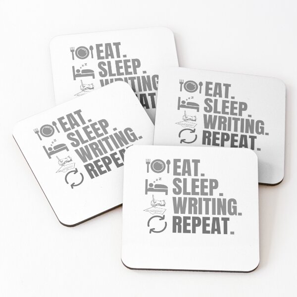 Item preview, Eat sleep writing repeat designed and sold by Creativedsigna.