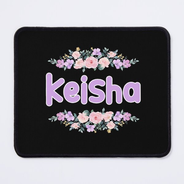 Item preview, Purple Flower Keisha Name Label (Black) designed and sold by NormadWorld.
