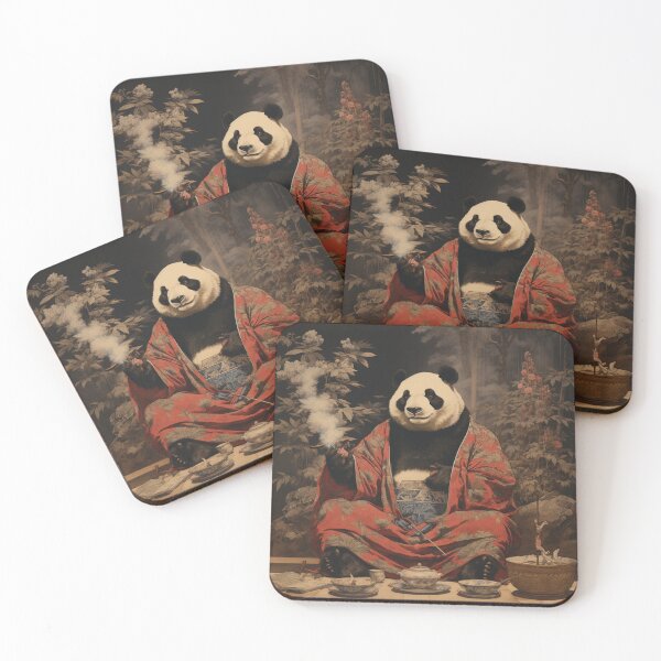 Item preview, UKIYO-E Panda smokes a cigar designed and sold by AlexArtCollega.