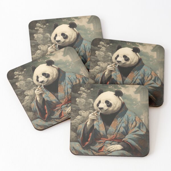 Item preview, UKIYO-E Panda smokes a cigar designed and sold by AlexArtCollega.