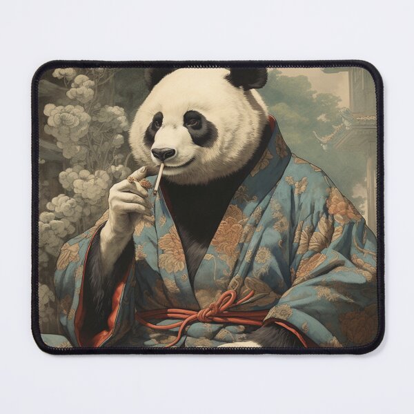 Item preview, UKIYO-E Panda smokes a cigar designed and sold by AlexArtCollega.