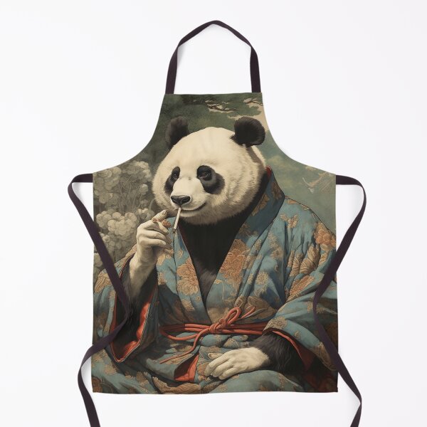 Item preview, UKIYO-E Panda smokes a cigar designed and sold by AlexArtCollega.