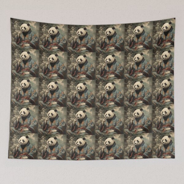 Item preview, UKIYO-E Panda smokes a cigar designed and sold by AlexArtCollega.