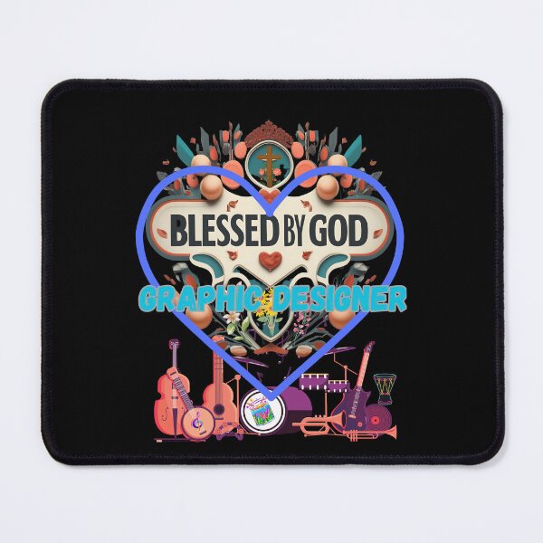 Item preview, BLESSED BY GOD GRAPHIC DESIGNER designed and sold by carlos crane.