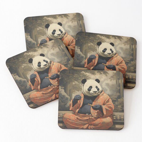 Item preview, UKIYO-E Panda smokes a cigar designed and sold by AlexArtCollega.