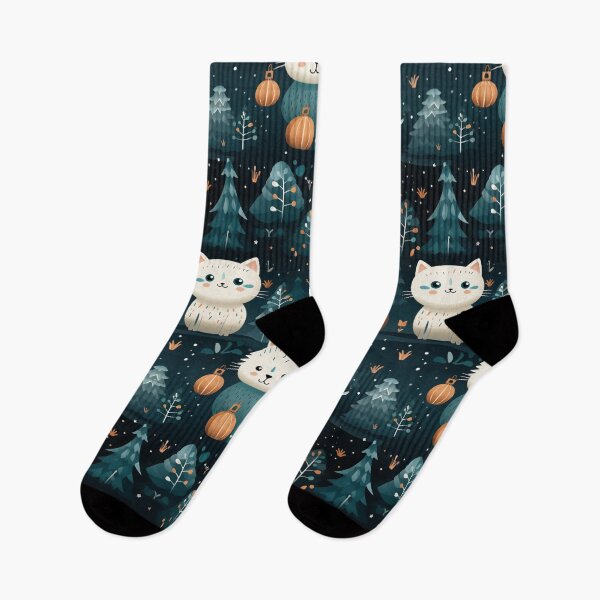 Item preview, Christmas Cat cute seamless pattern designed and sold by Bankza.