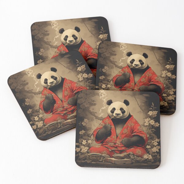 Item preview, UKIYO-E Panda smokes a cigar designed and sold by AlexArtCollega.