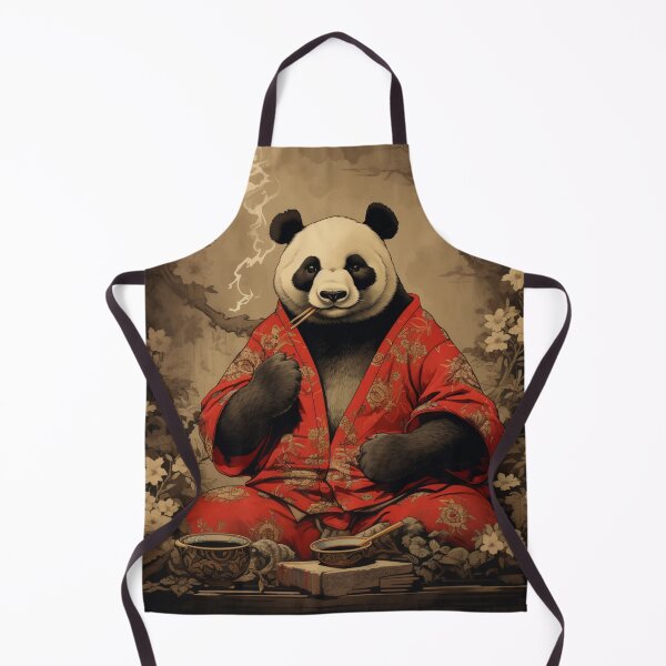 Item preview, UKIYO-E Panda smokes a cigar designed and sold by AlexArtCollega.