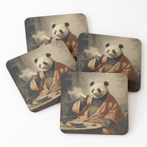 Item preview, UKIYO-E Panda smokes a cigar designed and sold by AlexArtCollega.