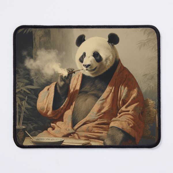 Item preview, UKIYO-E Panda smokes a cigar designed and sold by AlexArtCollega.