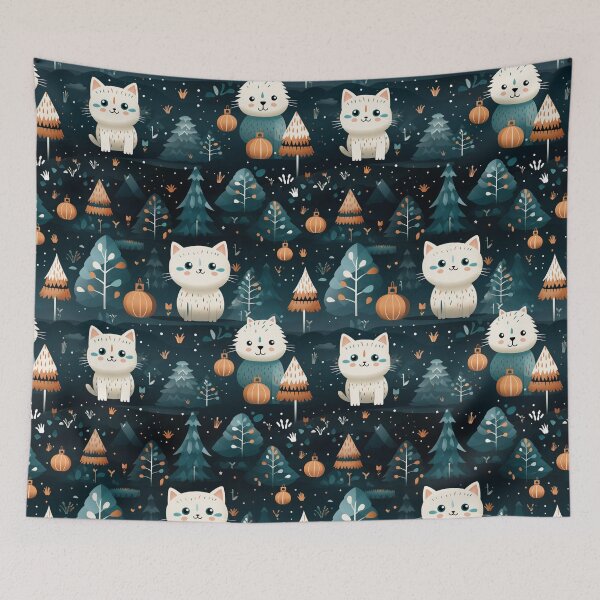 Item preview, Christmas Cat cute seamless pattern designed and sold by Bankza.