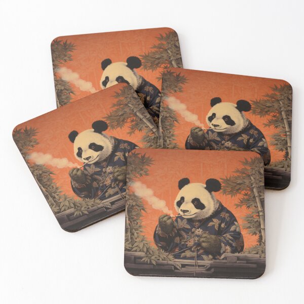 Item preview, UKIYO-E Panda smokes a cigar designed and sold by AlexArtCollega.