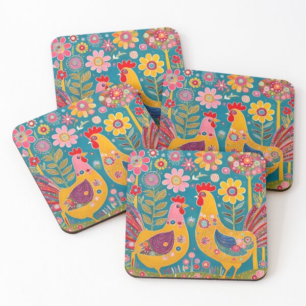 Item preview, Two Painted Chickens designed and sold by LyndiiLoubie.