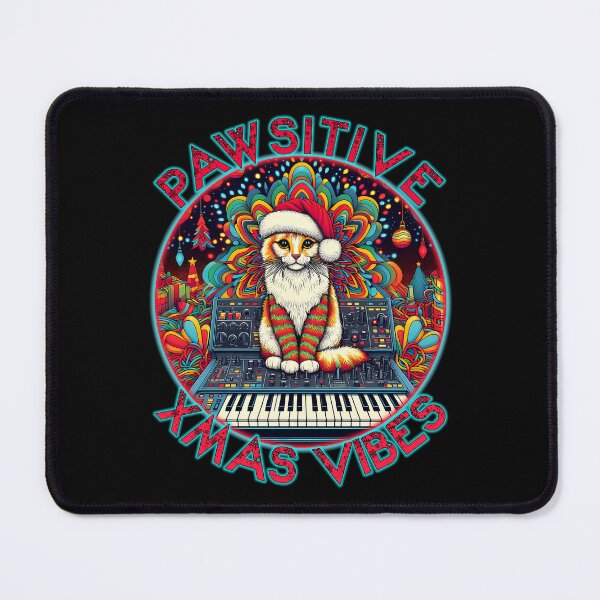 Item preview, Pawsitive XMAS Vibes Christmas Synthesizer Cat 3 designed and sold by FindThePlot.