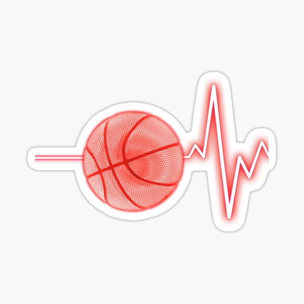 Basketball Heart Divertido Regalo de Jugador de Baloncesto' Pegatina