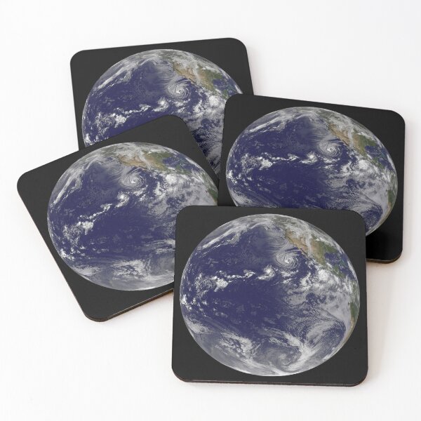 Item preview, STK204431S-Full Earth showing various tropical storms. designed and sold by StocktrekImages.